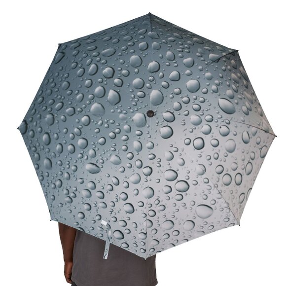 Umbrella - Rain Drops, Fog, Rainy Day Accessory, Compact Travel Canopy - Picture 1 of 6